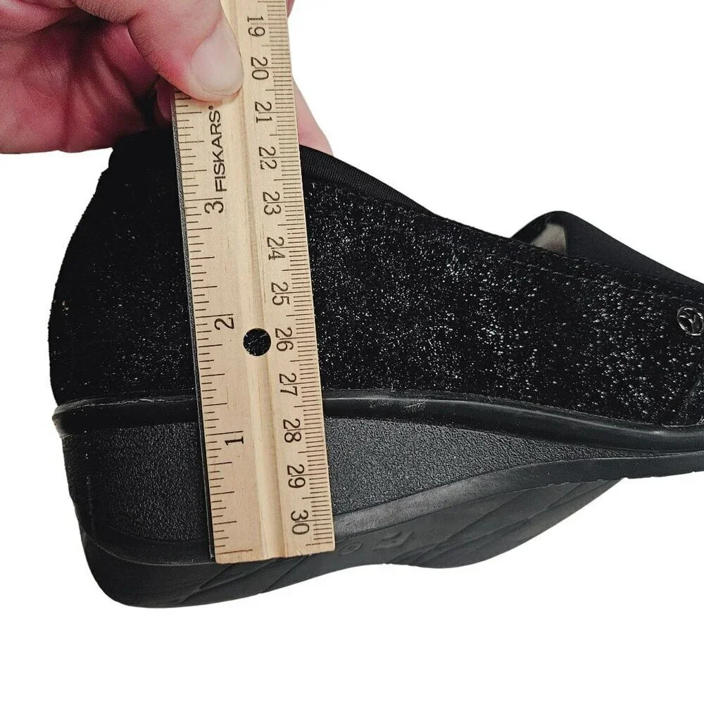Revere Naples Midnight Black Comfort Shoes Size 10 M US/8 UK/41 EU Leather Upper